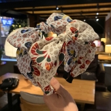 Cloth flower   braid  Hair Band wide bow  knot handmade Solid PC