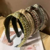 Cloth   flower  braid  Hair Band wide bow  knot handmade Solid PC