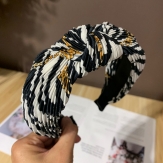 Cloth   flower   braid  Hair Band wide bow  knot handmade Solid PC