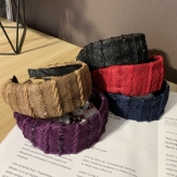 Cloth   braid  Hair Band wide bow  knot handmade Solid PC