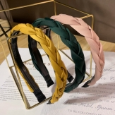 Cloth    braid  Hair Band wide bow  knot handmade Solid PC