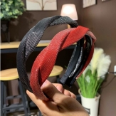 Cloth    braid  Hair Band wide bow  knot handmade Solid PC