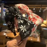 Cloth   flower   braid  Hair Band wide bow  knot handmade Solid PC