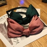 Cloth plastic  braid  Hair Band wide bow  knot handmade Solid PC