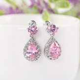 Water drop Zircon Earrings with colorful Earrings