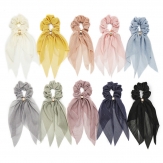 handmade organza elaistc Hair Scrunchies, Cloth, Bowknot, printing, gingham & for woman