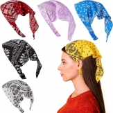 handmade elaistc Hair Scrunchies, Cloth, Bowknot, printing, flower & for woman