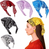 handmade elaistc Hair Scrunchies, Cloth, Bowknot, printing, flower  & for woman