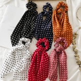handmade elaistc Hair Scrunchies, Cloth, Bowknot, printing, flower & for woman
