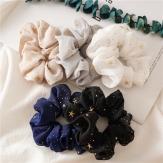 handmade star elaistc Hair Scrunchies, Cloth, Bowknot, printing, flower & for woman