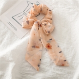 handmade elaistc Hair Scrunchies, Cloth, Bowknot, printing, flower & for woman