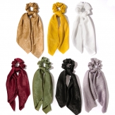 handmade elaistc Hair Scrunchies, Cloth, Bowknot, printing, flower & for woman