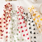 handmade heart elaistc Hair Scrunchies, Cloth, Bowknot, printing, flower & for woman