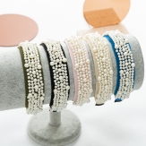handmade pearls Hair Scrunchies, Cloth, Bowknot, printing, flower & for woman