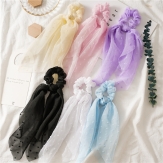 handmade elaistc Hair Scrunchies, Cloth, Bowknot, printing, flower & for woman