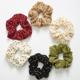 handmade elaistc Hair Scrunchies, Cloth, Bowknot, printing, flower  & for woman