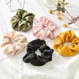 handmade elaistc Hair Scrunchies, Cloth, Bowknot, printing, flower  & for woman