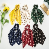 handmade leaves elaistc Hair Scrunchies, Cloth, Bowknot, printing, flower & for woman