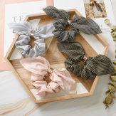 handmade elaistc Hair Scrunchies, Cloth, Bowknot, printing, flower  & for woman