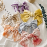 handmade elaistc Hair Scrunchies, Cloth, Bowknot, printing, flower & for woman