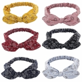 handmade elaistc Hair Scrunchies, Cloth, Bowknot, printing, flower & for woman