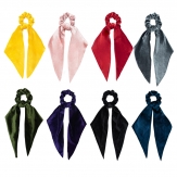 handmade velvet elaistc Hair Scrunchies, Cloth, Bowknot, printing, flower & for woman