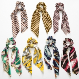 handmade elaistc Hair Scrunchies, Cloth, Bowknot, printing, flower & for woman