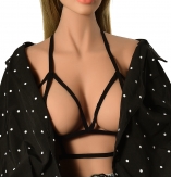 hand made elastic sexy body harness Hollow body bra