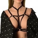 hand made elastic Sexy body harness Hollow body bra