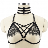 hand made elastic Sexy body harness Hollow body bra