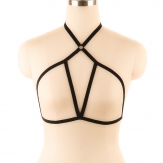 hand made elastic Sexy body harness Hollow body bra