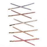 fashion rhinestone  X shape Hair  Clips in plastic many color for choice