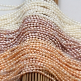 3mm water drop rice freshwater pearls white color many size for your choice