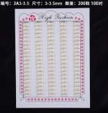 3-3.5mm  half drilled  pearls  sold by card