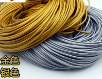 Silver  gold leather cords   men made bracelets