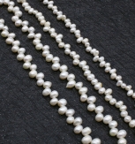 Side drilled pearls  sold by strands  4-8mm  different size for choice